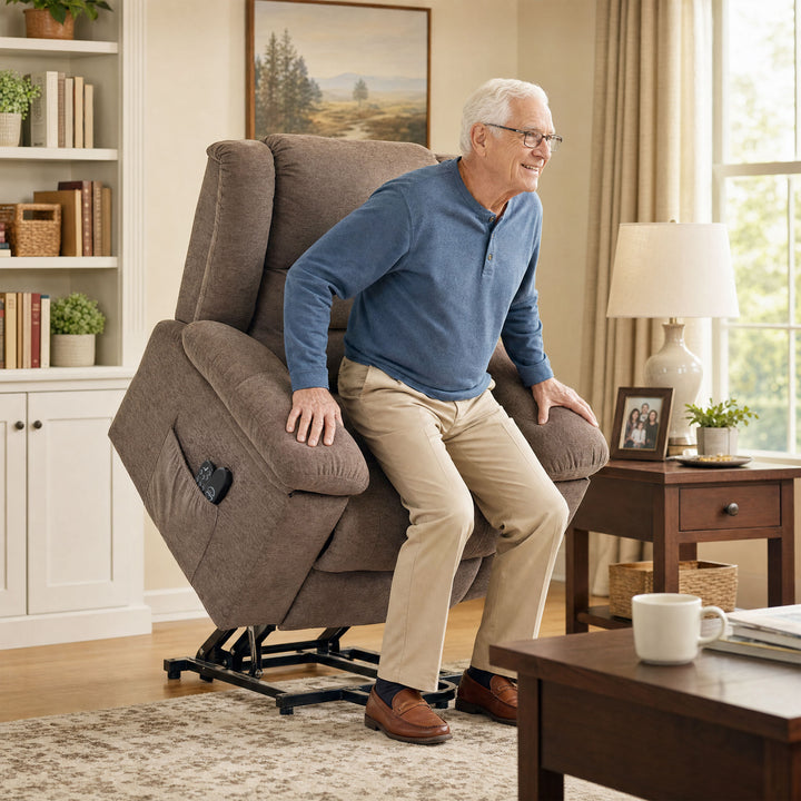 Oversized Riser Recliner Chair with Massage and Heat, Power Lift - view 2