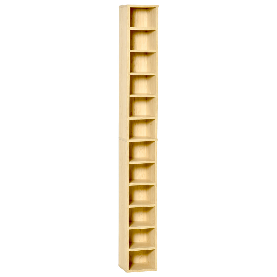 204 CD Tall Narrow Media Storage Tower - Oak Tone
