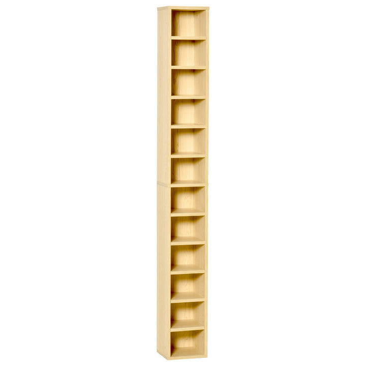204 CD Tall Narrow Media Storage Tower - Oak Tone