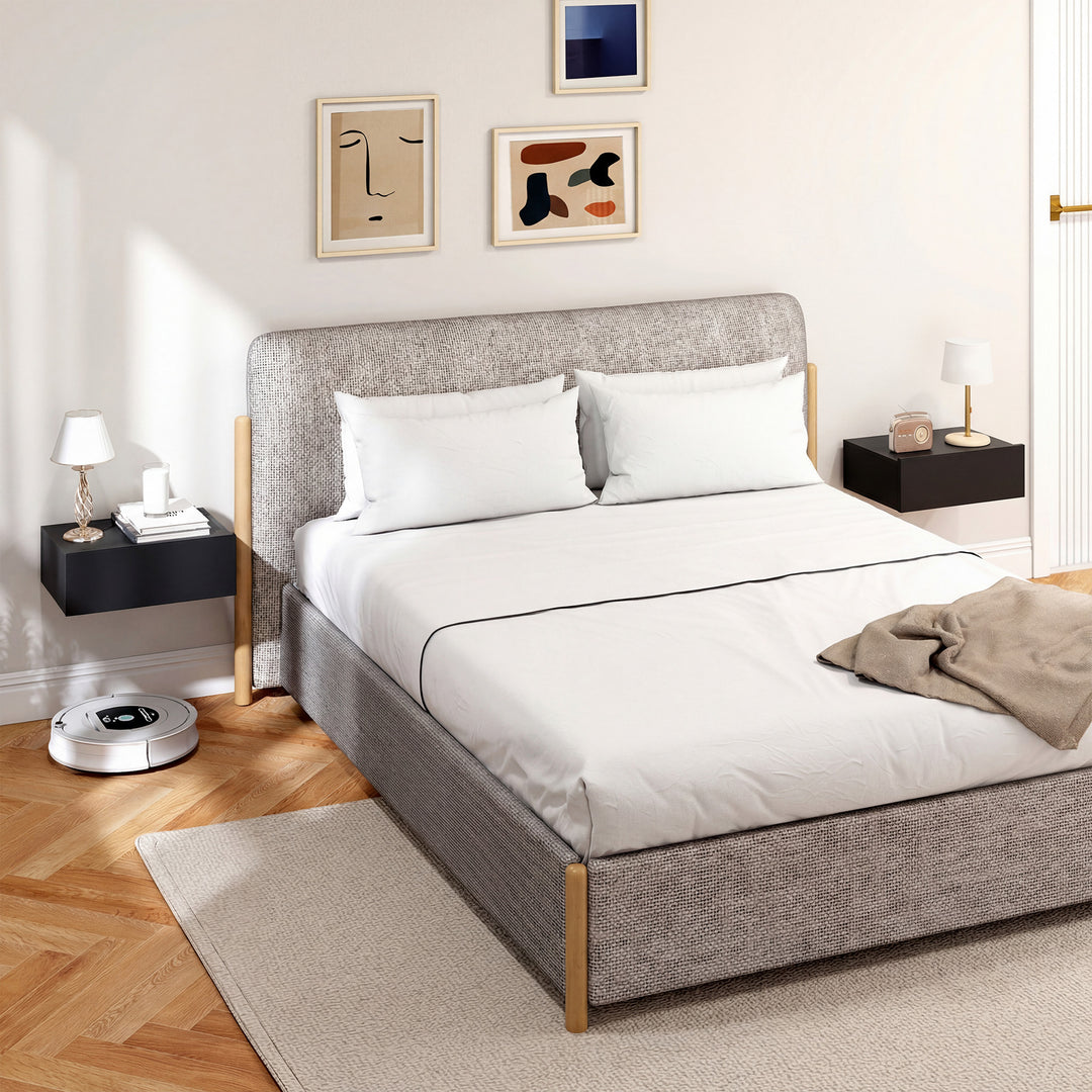 Floating Bedside Table Set of 2, Wall-Mounted Nightstand with Storage 