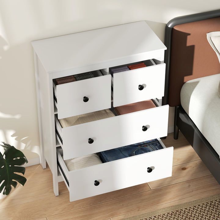 Modern Chest of Drawers, 4 Drawer Dresser Clothes Storage Organiser fo