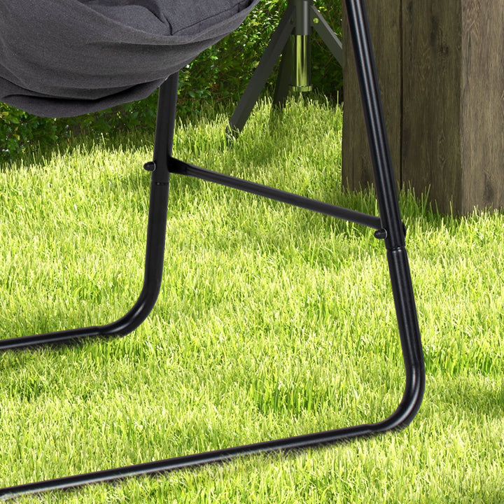 Hammock Chair with Stand, Hammock Swing Chair with Cushion, Dark Grey