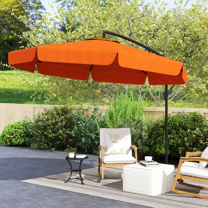 2.7m Garden Cantilever Banana Parasol - Orange