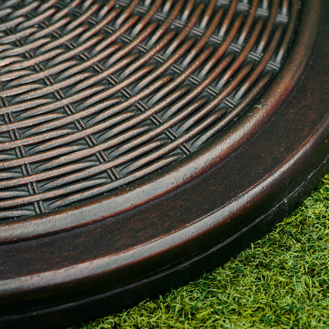 MCL 13kg Garden Parasol Base Holder, Cement Outdoor Market Umbrella Stand, Fits 35mm/38mm/48mm Poles, Black