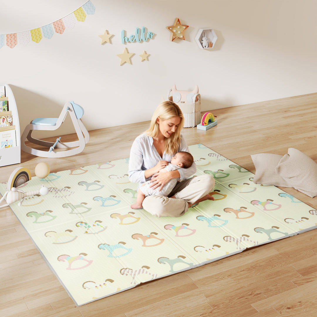 MCL Foldable Double-Sided Baby Play Mat, for Toddlers, Bedrooms, Nurseries, Playrooms