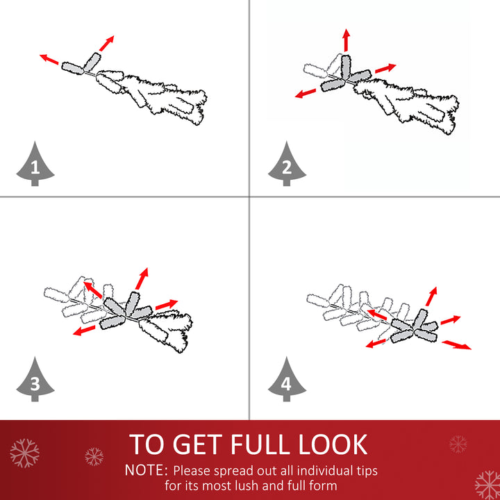 MCL 6FT Multicoloured Artificial Christmas Tree w/ Fibre Optic Lights Pre-Lit Modes Metal Stand Star Holder Home Seasonal Decoration