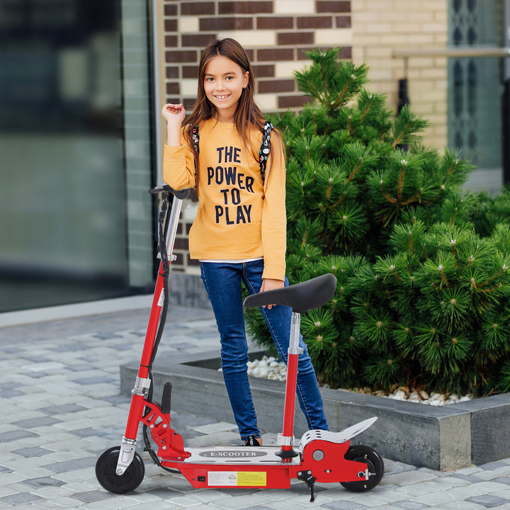 Foldable Electric Scooter for Teens Over 7 years old 12V Battery 120W-Red