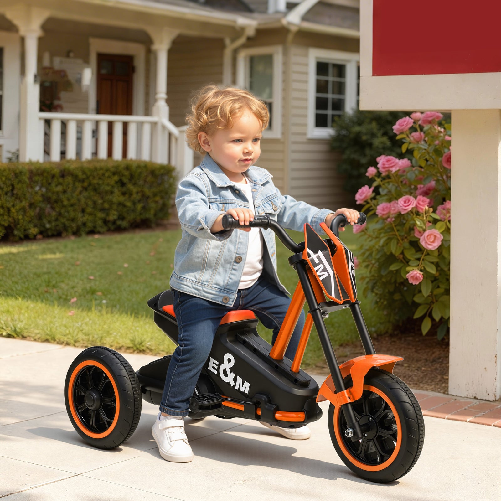 Kids Tricycle Baby Trike, Kids Trike with Pedal, 3 Wheel Toddler Balan