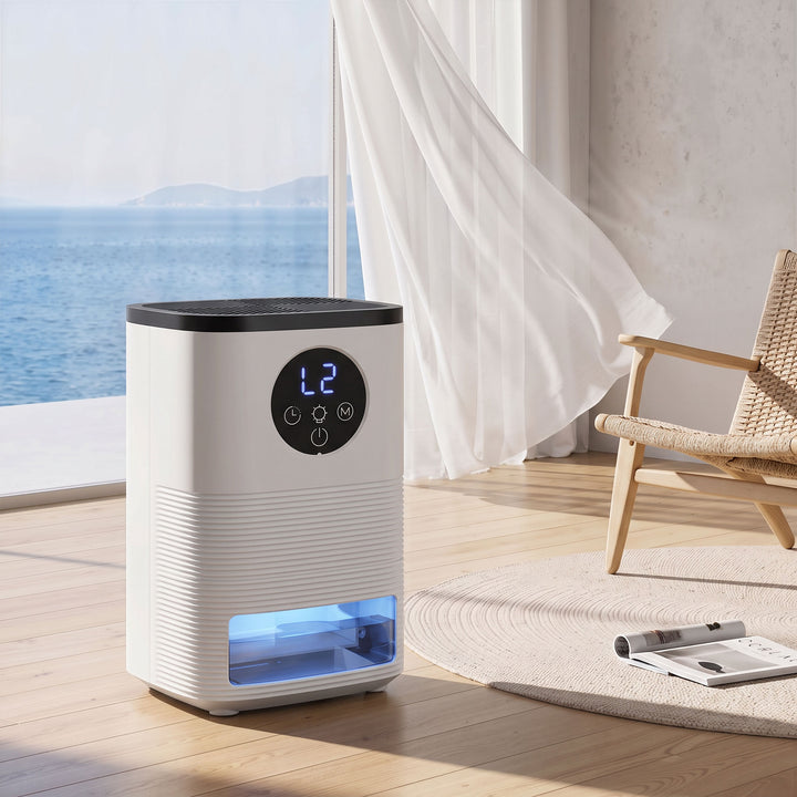 300mL/Day Small Dehumidifier, RGB Mood Lights, Continuous Drainage - view 2