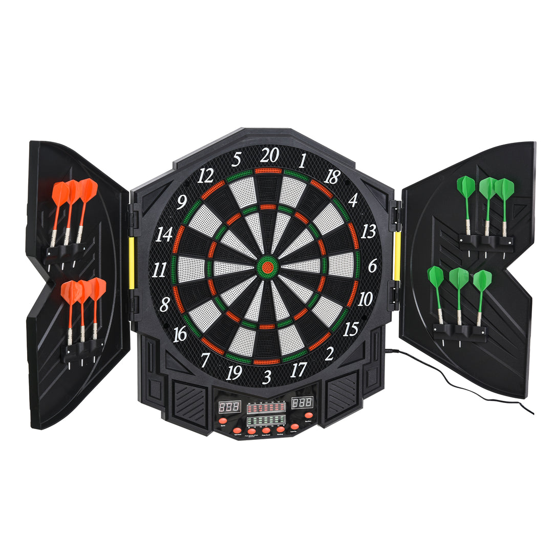 Dart Board Set, Electronic Dartboard with LED Digital Score Display, S