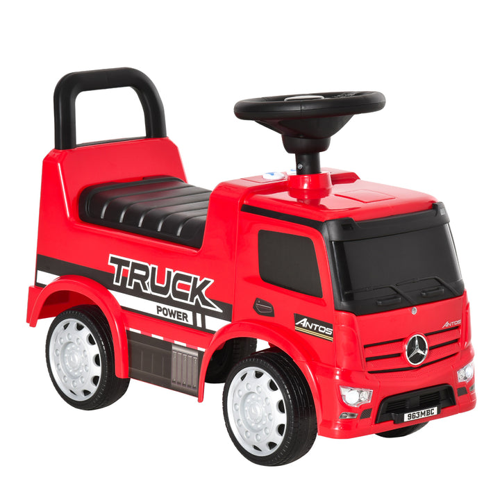 Compatible Kids Ride On Car Truck Mercedes Benz Licensed Toddler Foot To Floor Slider w/Under Seat Storage for 12 - 36 Months Red