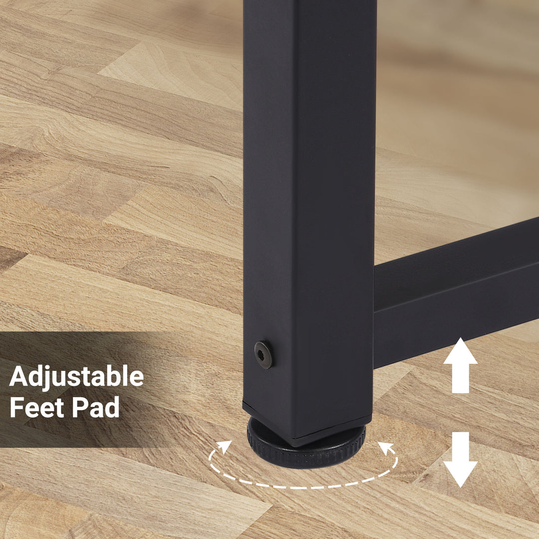 MCL Computer Desk, Writing Table, 120 x 60 x 76cm Workstation for Home Office, Study with Metal Frame, Simple Assembly, Black