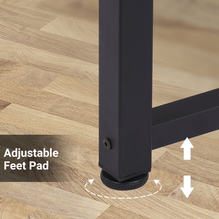 MCL Computer Desk, Writing Table, 120 x 60 x 76cm Workstation for Home Office, Study with Metal Frame, Simple Assembly, Black