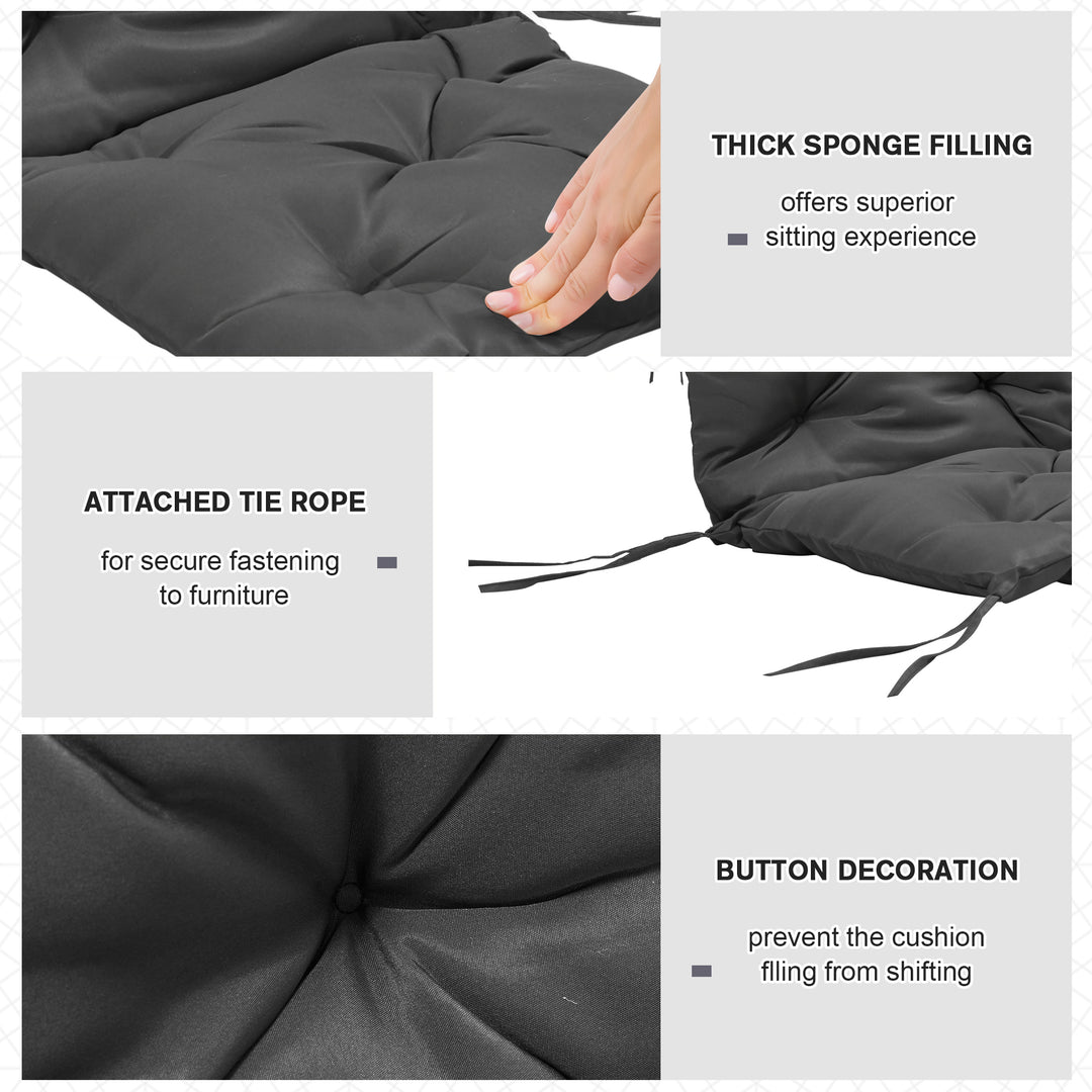Set of Two Outdoor Seat Cushions - Dark Grey