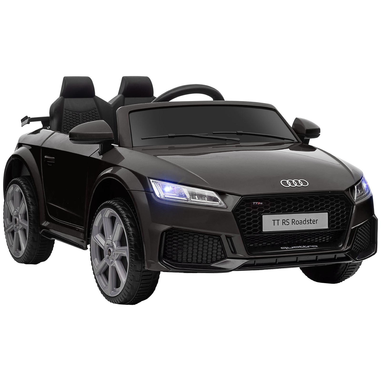 Kids Licensed Audi TT Ride-On Car 12V Battery w/ Remote Suspension Headlights and MP3 Player 2.5-5km/h Black