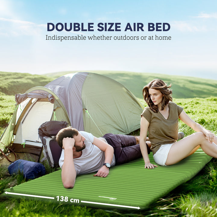 2 Person Camping Inflatable Mattress - Green