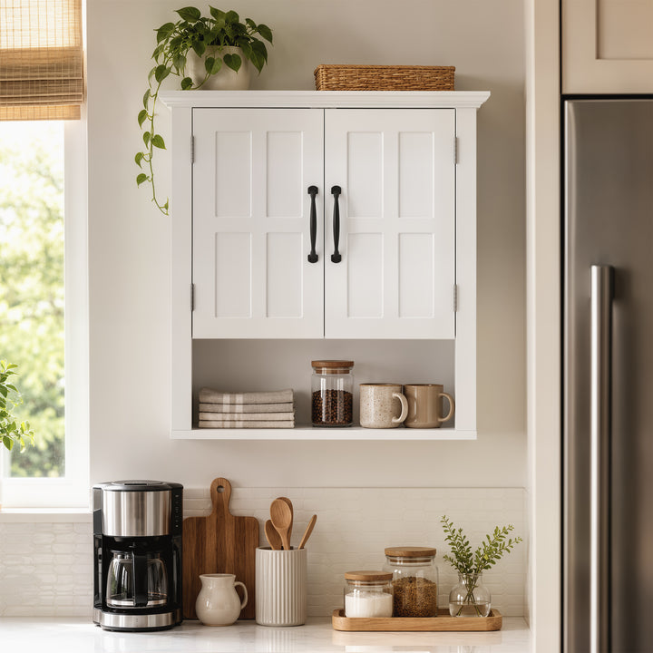 Bathroom Wall Cabinet, Medicine Cabinet, Kitchen Cupboard with 2 Doors