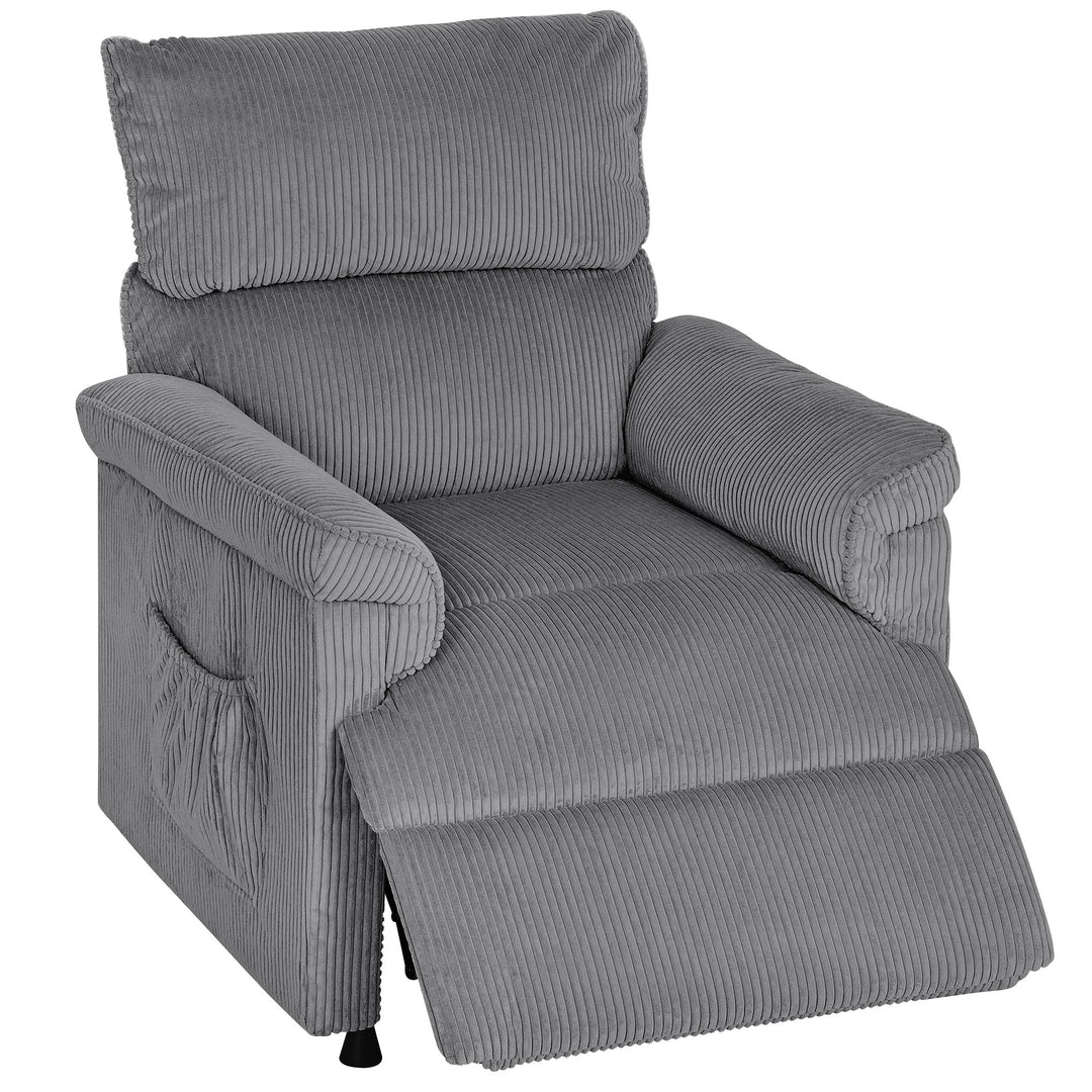 HOMCOM Corduroy Electric Massage Recliner