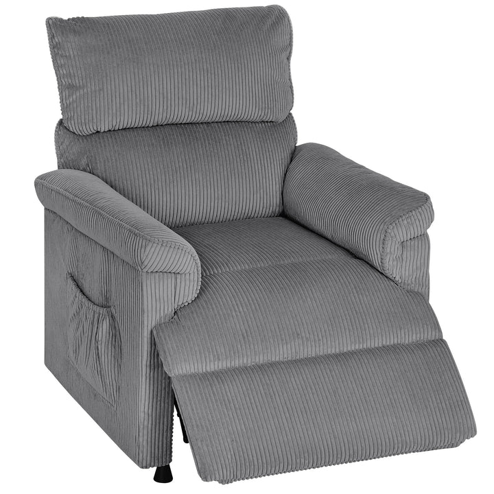 HOMCOM Corduroy Electric Massage Recliner