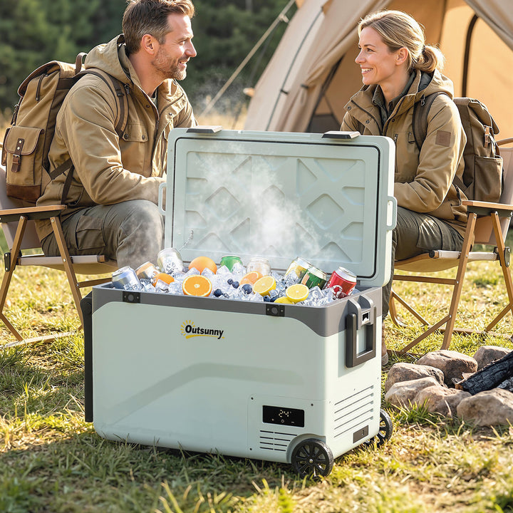 42.5L Compressor Car Fridge Freezer, Camping Refrigerator with App Con