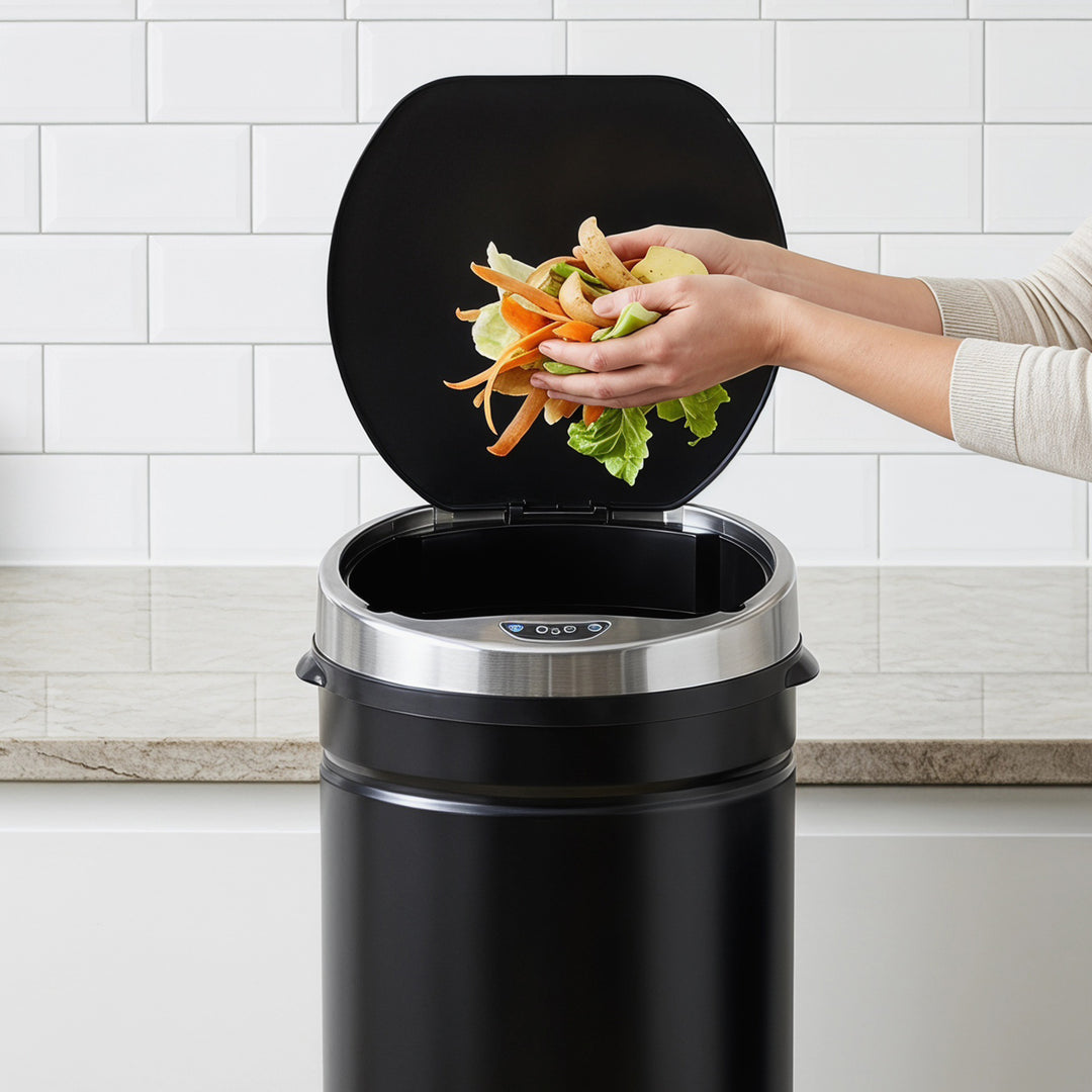 50L Automatic Motion Sensor Rubbish Bin with Fingerprint Resistant, St