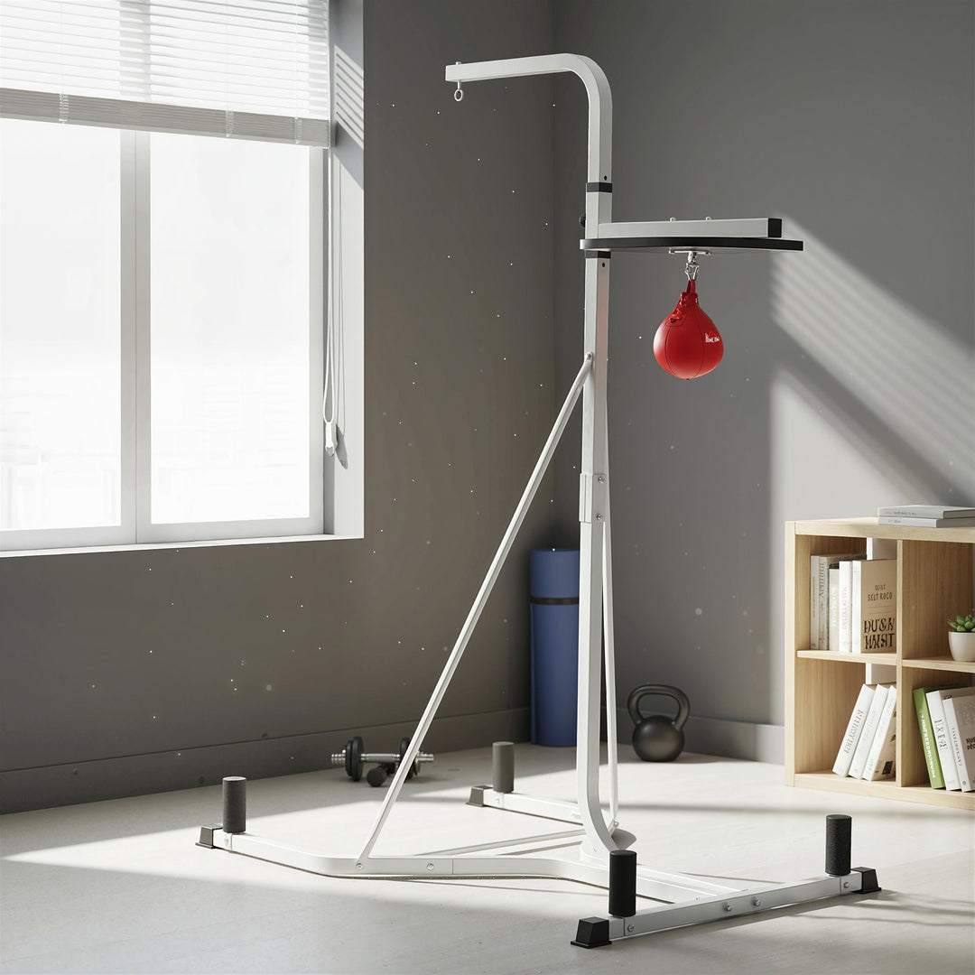 MCL Adjustable Freestanding Speedbag, Punch Bag Hanger, White