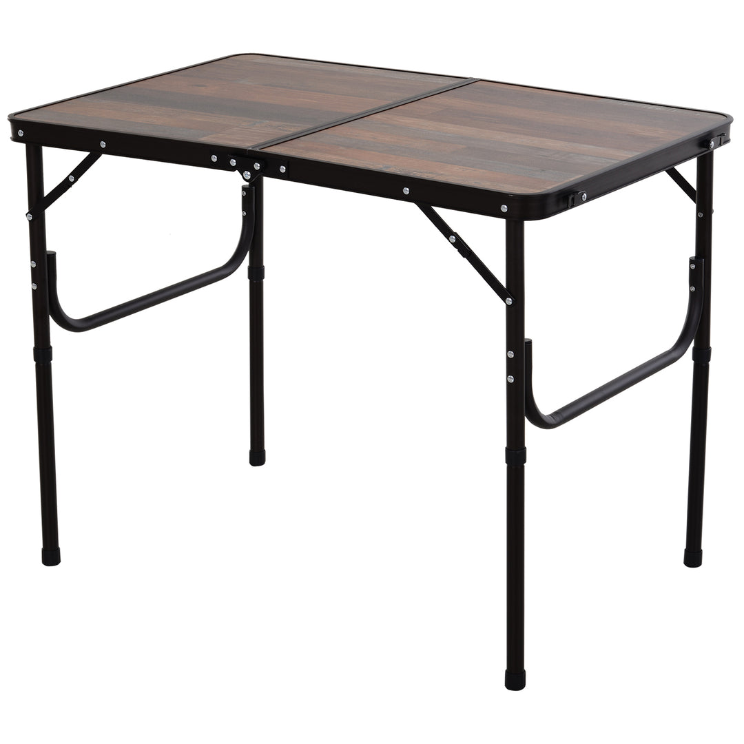 3ft Folding Camping Table Height Adjustable Aluminium Outdoor Garden Party Picnic BBQ Trestle Table Field Kitchen
