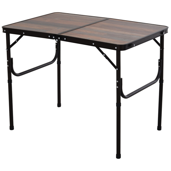 3ft Folding Camping Table Height Adjustable Aluminium Outdoor Garden Party Picnic BBQ Trestle Table Field Kitchen