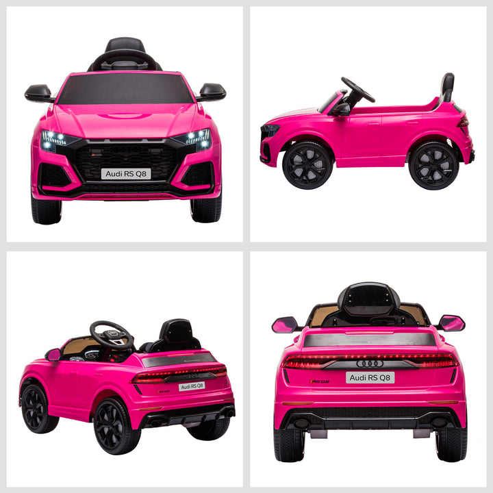 MCL Audi RS Q8 6V Kids Electric Ride On Car Toy w/ Remote USB MP3 Bluetooth Pink