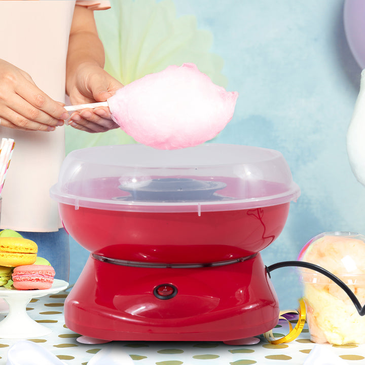 HOMCOM Sugar for Candy Floss Machine Electric Cotton Candy Maker Gadgetry 450W (Red)