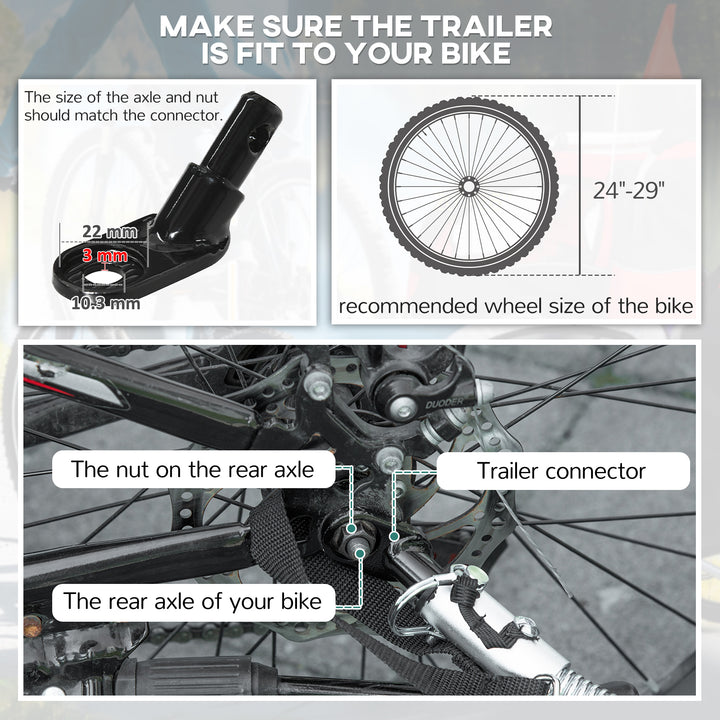 Baby Bike Trailer with 5 Point Harness, Steel Frame, Reflectors, Safety Flag, Hitch Coupler, Purple