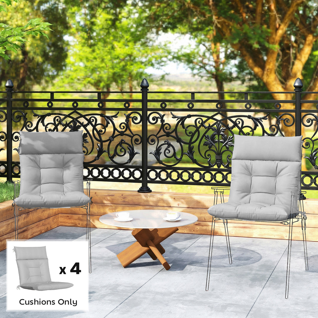 Patio Chair Cushions Set of 4, Waterproof Non-Slip Lounge Chair Cushio
