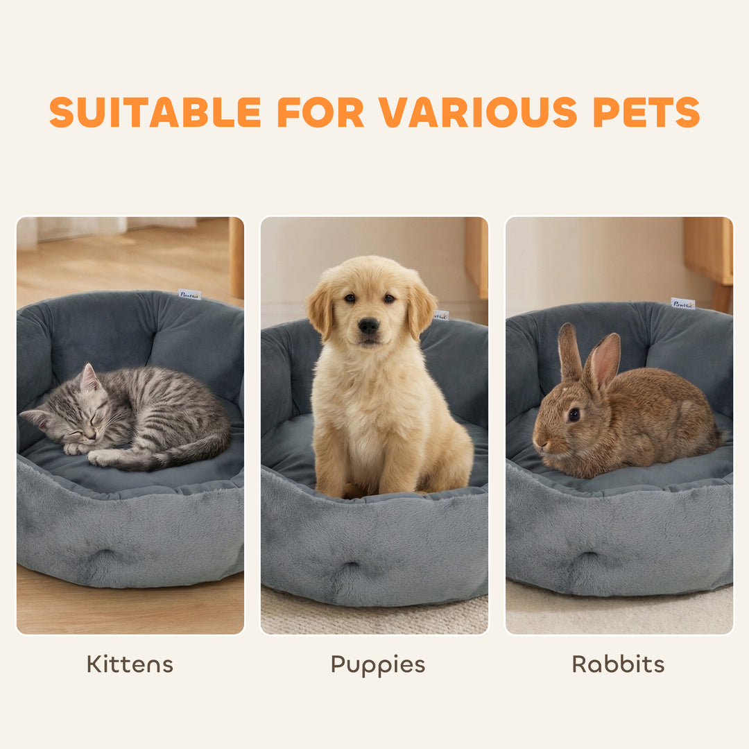 Cat Bed, Reversible Dog Pet Bed for Indoor Cats and Small Dogs, Round 