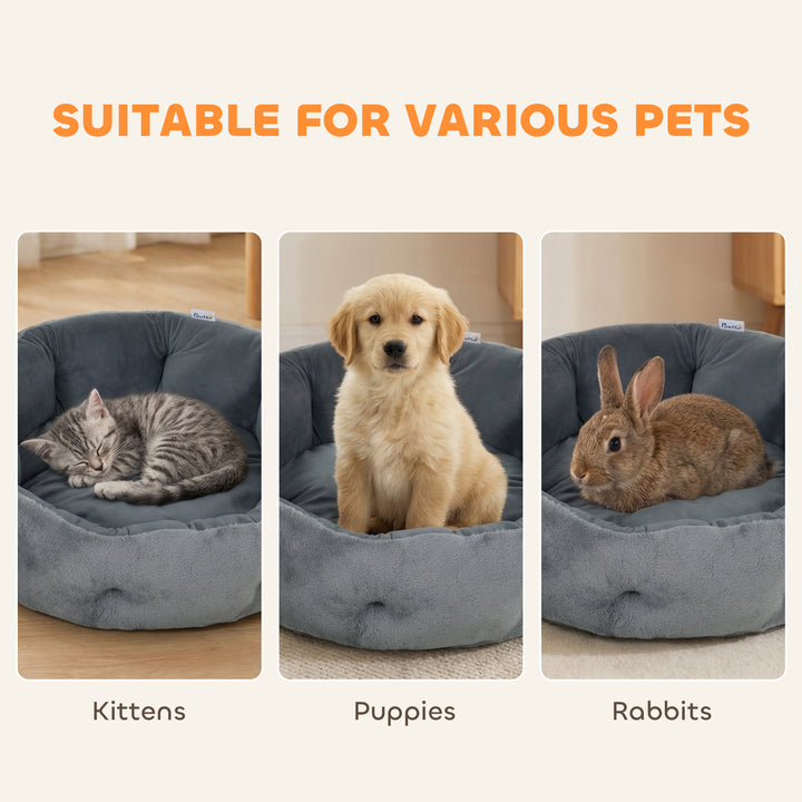 Cat Bed, Reversible Dog Pet Bed for Indoor Cats and Small Dogs, Round 