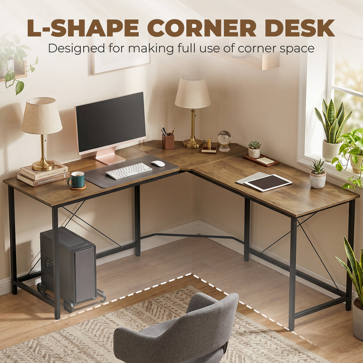 Corner L-Shape Computer Desk PC Workstation Writing Gaming Table Home 