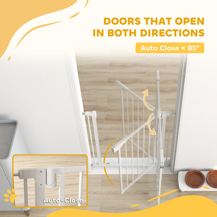 Baby Gate, Pet Safety Gate Pressure Fit, 76-81cm Wide with Two-Way Ope