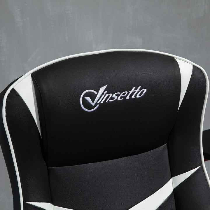 Gaming Chair Ergonomic Computer Chair with Adjustable Height Pedestal Base, Home Office Desk Chair PVC Leather Exclusive Swivel Chair Black