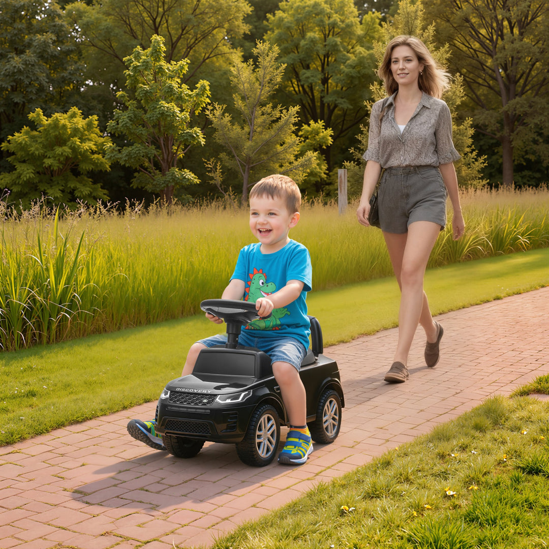 MCL Land Rover Licensed Toddler Ride on Car with Horn, Engine Sounds, Under-Seat Storage, for 18-36 Months, Black