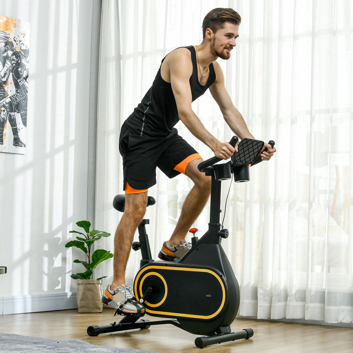 SPORTNOW Magnetic Indoor Cycling Bike, Exercise Bike with Silent Flywheel, LCD Display, Tablet Holder, Comfortable Seat