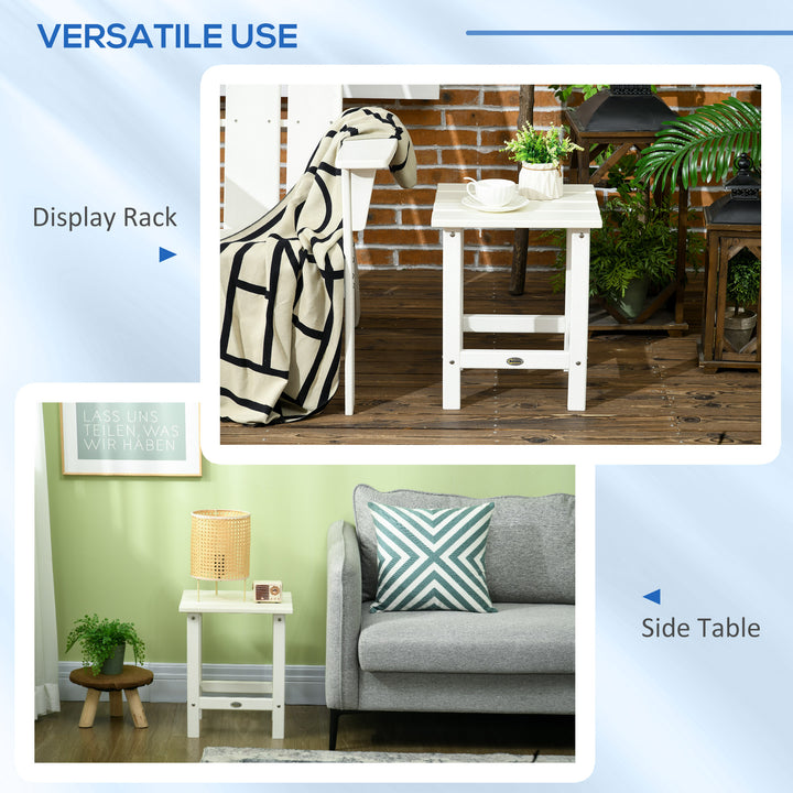 Square Coffee Table, HDPE Tabletop and Frame for Porch, Garden, Side T