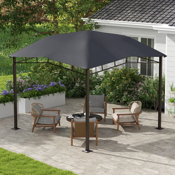 3x3(m) Outdoor Gazebo Garden Gazebo Pavilion Sunshade Canopy Tent with Steel Frame, Grey