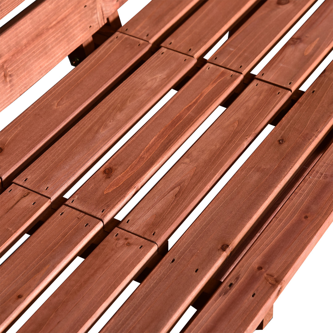 MCL Fir Wood Convertible 2 to 3 Seater Outdoor Garden Bench Wood Tone