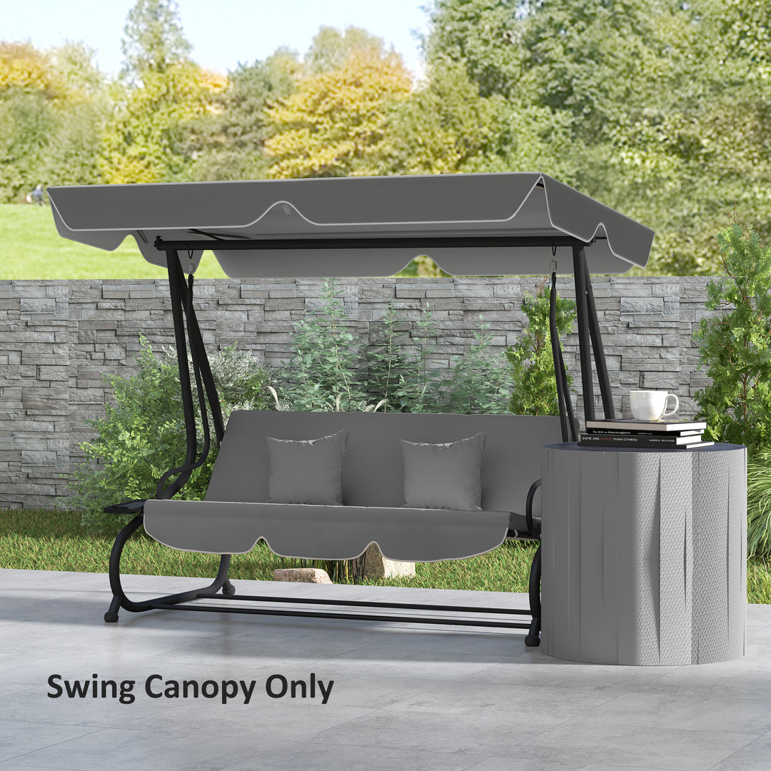 145 x 200Wcm Swing Chair Canopy Replacement - Dark Grey