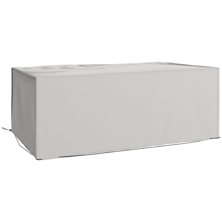 Outdoor Garden Furniture Cover Waterproof, Anti-UV 600D Heavy Duty Oxford Fabric Patio Furniture Cover for Rectangular Sofa Table Set, Grey, 210 x 140 x 80 cm