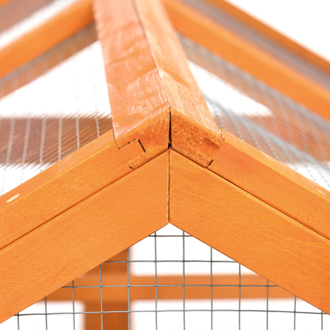 Large Chicken Run, Wooden Chicken coop, with Combinable Design - Wood Effect