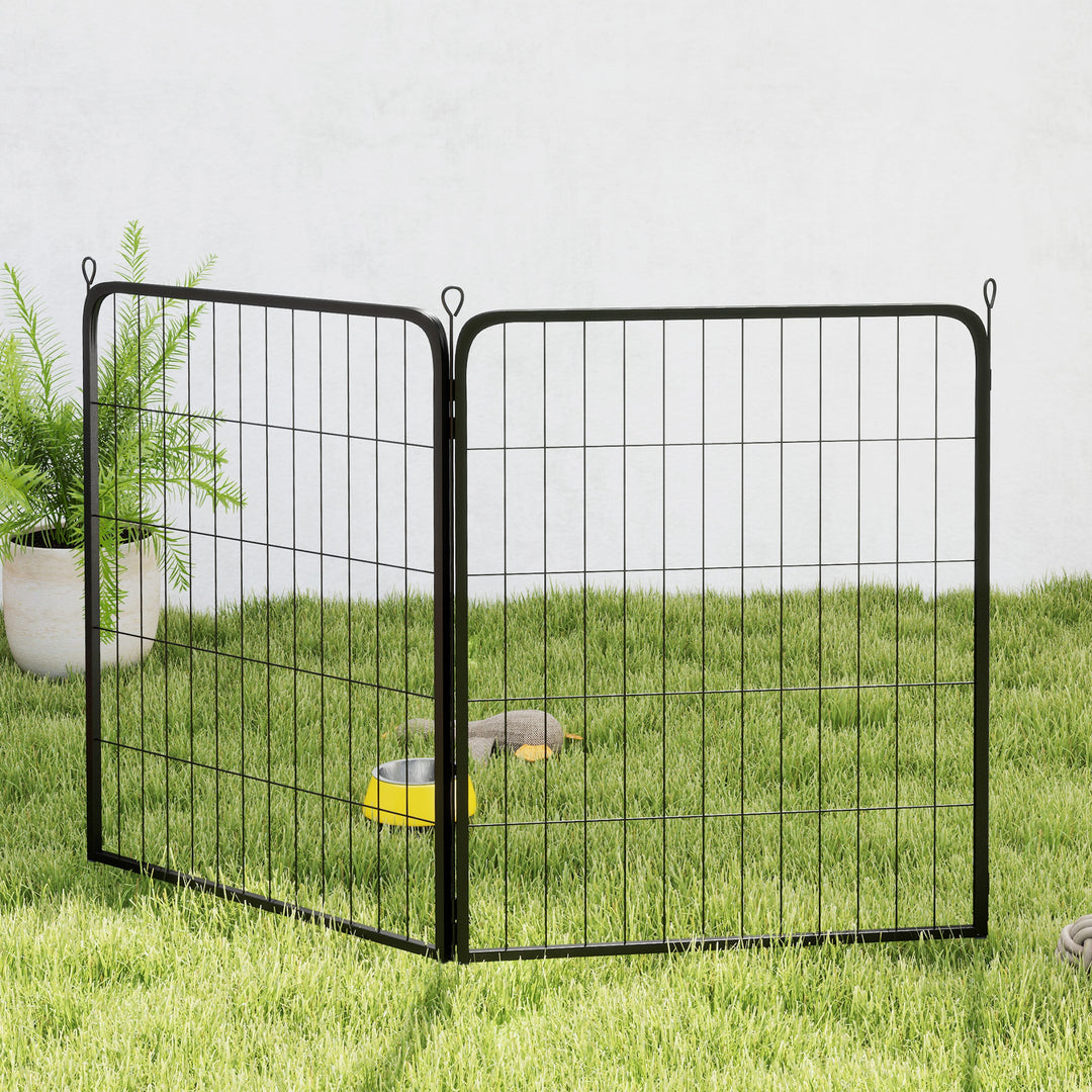 Two-Piece Dog Pen Expansion Pack for Medium Dogs, 80cm Tall Animal Pen with Three Connecting Stakes