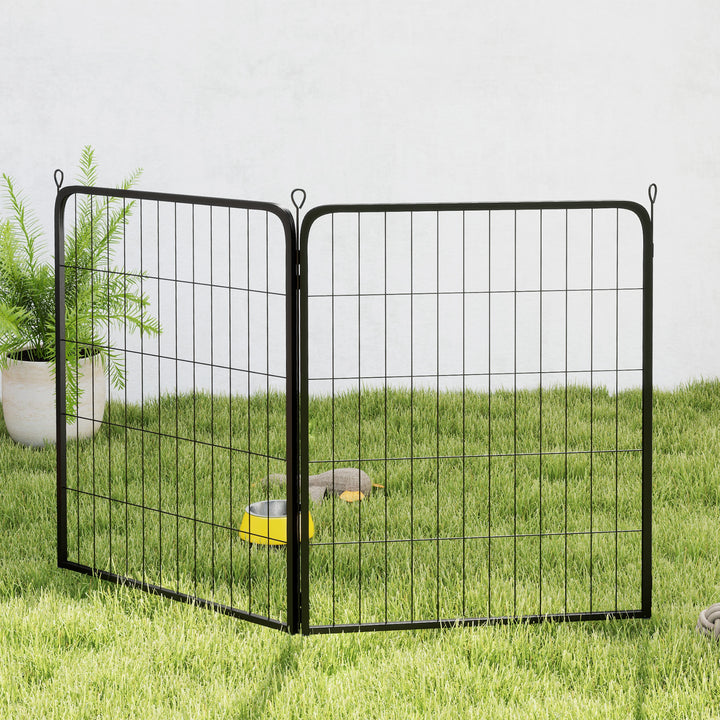 Two-Piece Dog Pen Expansion Pack for Medium Dogs, 80cm Tall Animal Pen with Three Connecting Stakes