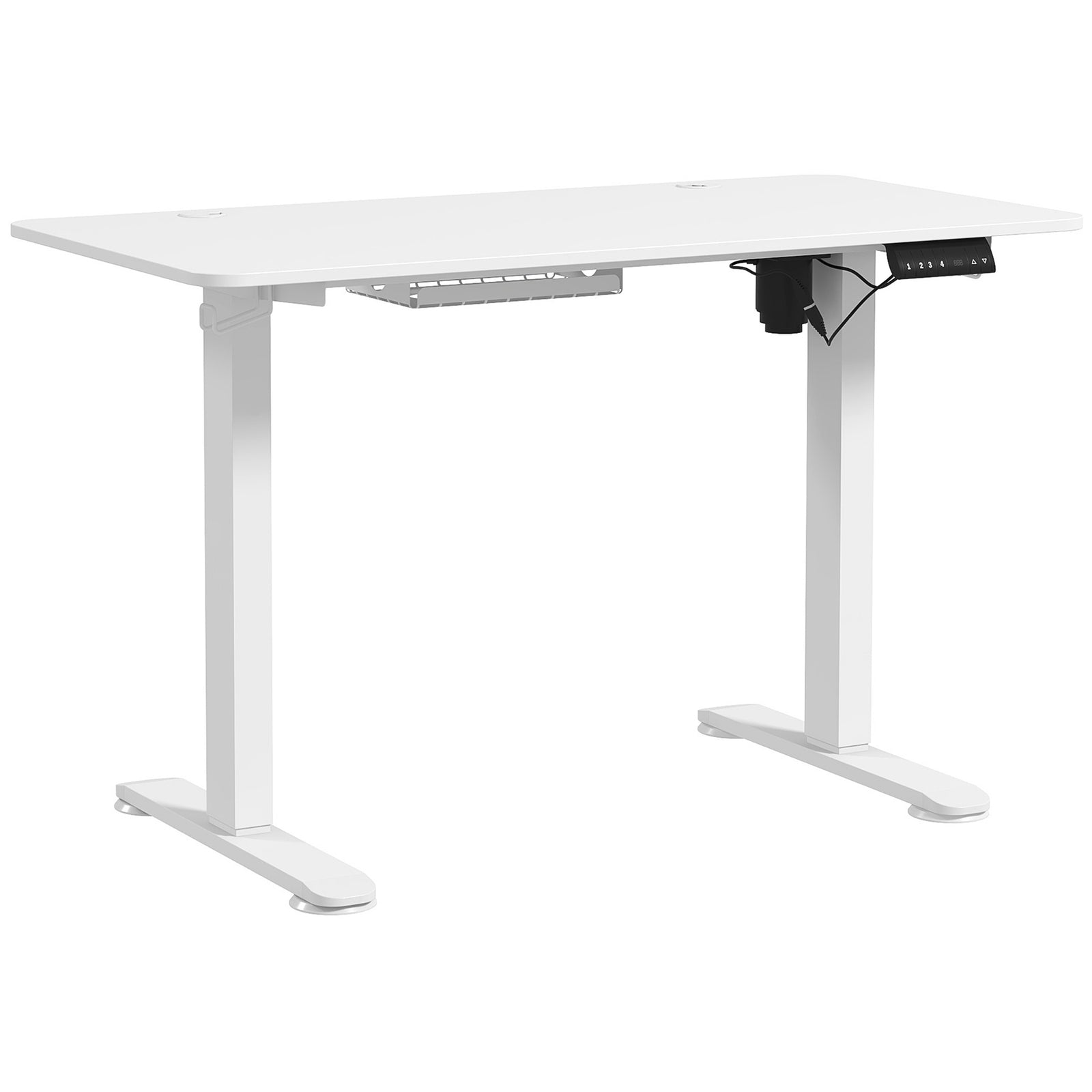 72-116cm Adjustable Electric Standing Desk, 120 x 60cm Tabletop - White