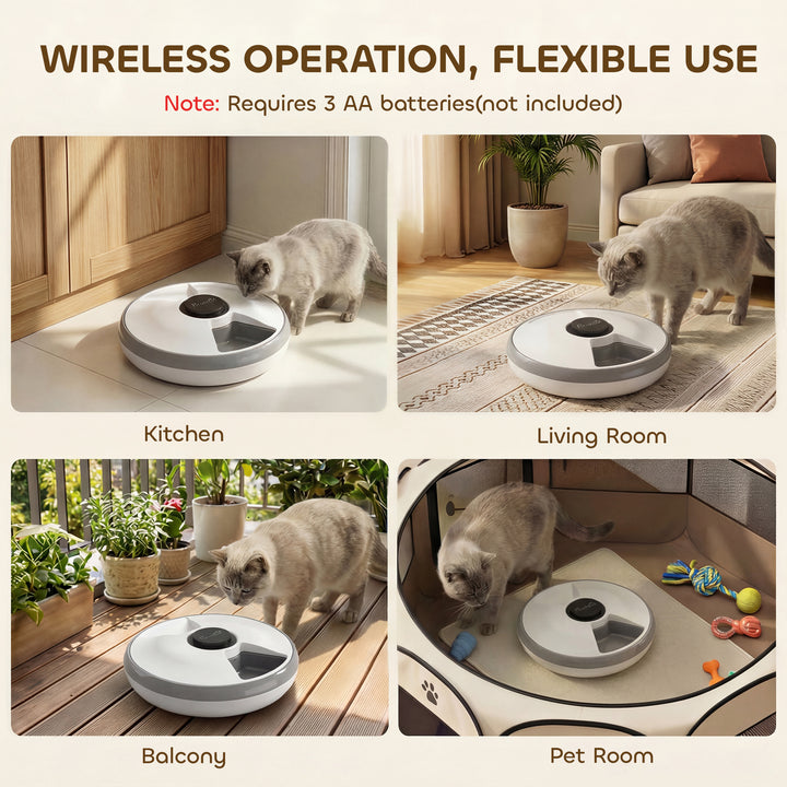 Automatic Cat Feeder Programmable Timer for Dry Wet Food Cat Food Disp