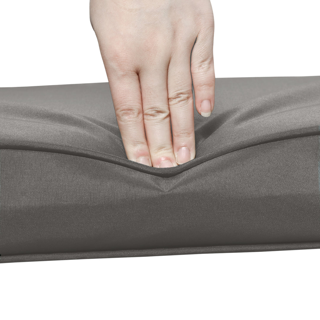 Set of 2 Garden Seat and Back Cushion Set, Replacement Cushions for Outdoor Furniture with Seat Cushion and Back Cushion, Dark Grey